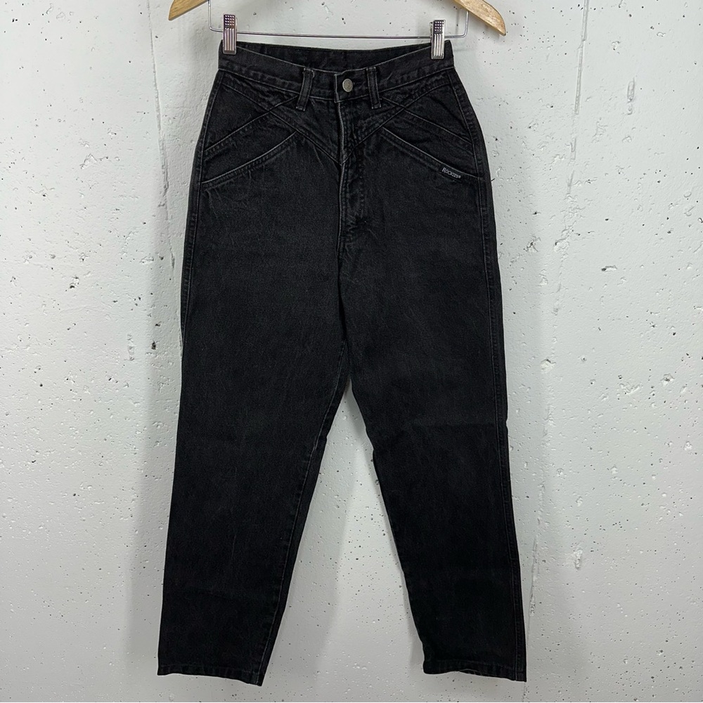 Rockies Rocky Mountain Size 28 /7 Vintage Black High Waist Straight Leg Jeans